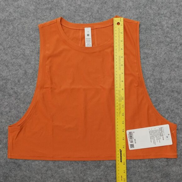 New Lululemon Size 12 Muscle Love Crop Tank Tough AUTO Automn Orange - Picture 4 of 6